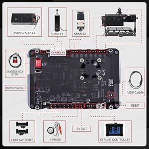 3軸4540 CNC彫刻機 アルミテーブル 500W スピンドル 4