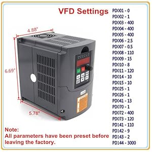 アメリカ ストック 2.2KW 水冷 スピンドルキット ER20 24000rpm 2.2KW VFD インバーター 80mm クランプ 4