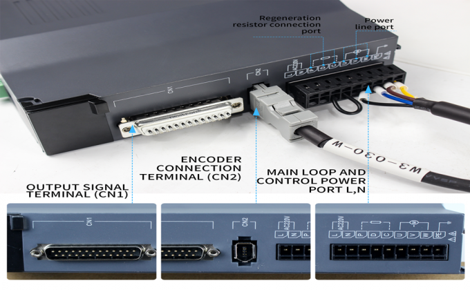 100W ACサーボモーターキット 3000rpm 32Ncmサーボモータードライバー CNCコントローラキット 220V 3